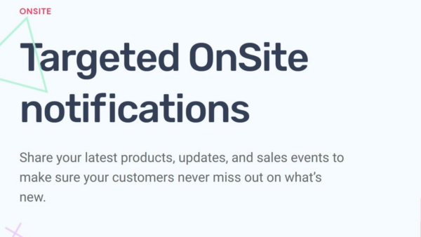 Onsite - Targeted Onsite Notifications