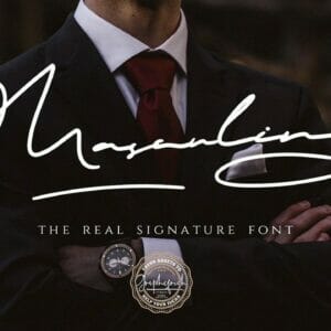 Masculin - The Real Signature Font