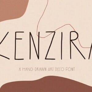 Kenzira - A Hand Drawn Art Deco Font