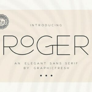 Roger - An Elegant Sans Serif