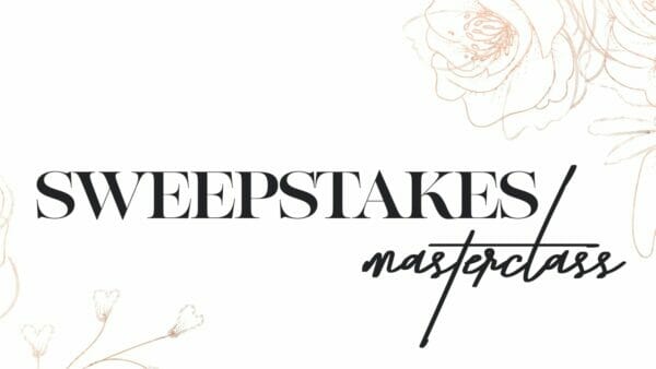 The Sweepstakes Masterclass